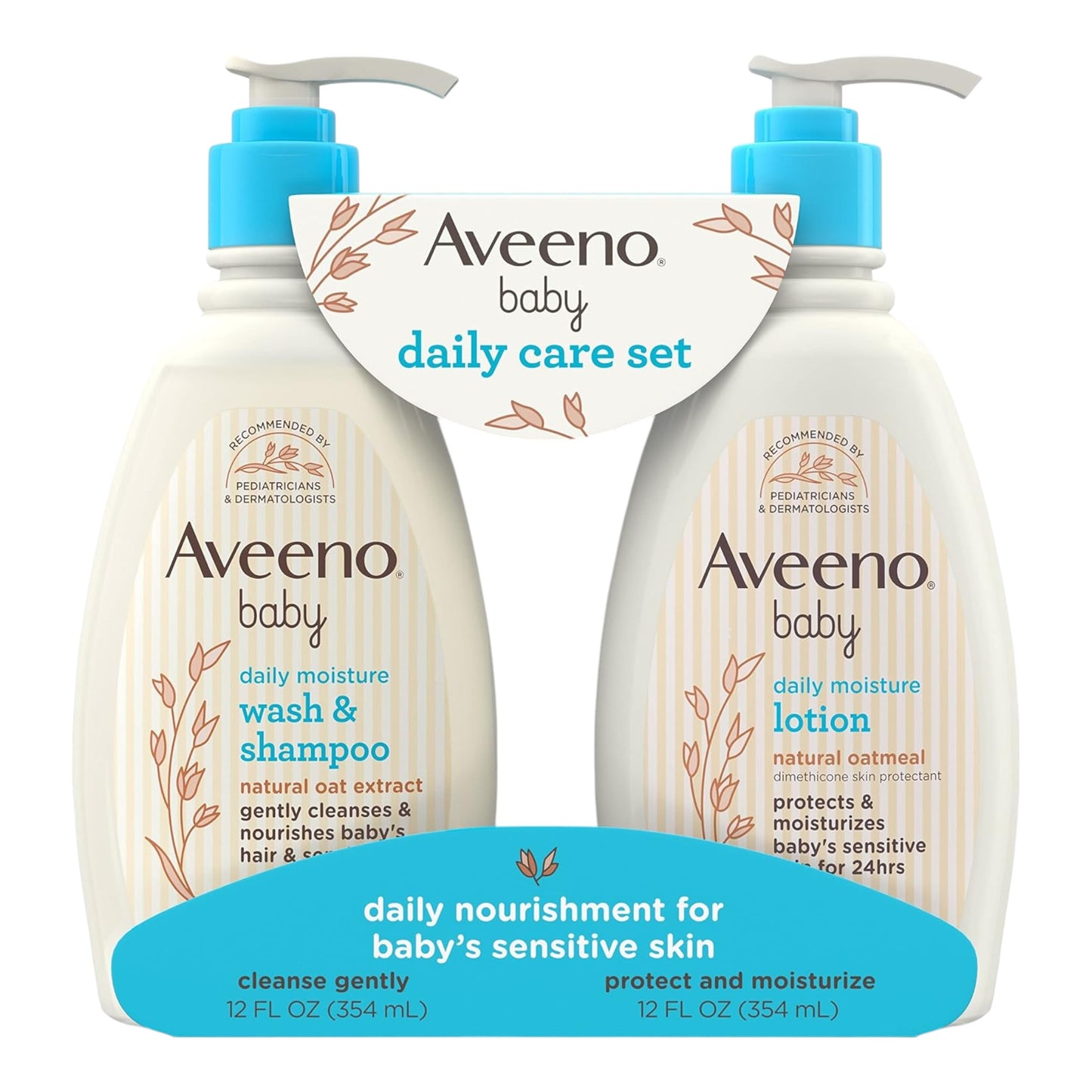 Aveeno Baby Kit con extracto de avena 2 en 1 hipoalergénico sin parabenos
