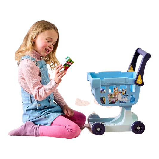 Carrito de compras Bluey, cesta de compras de juguete