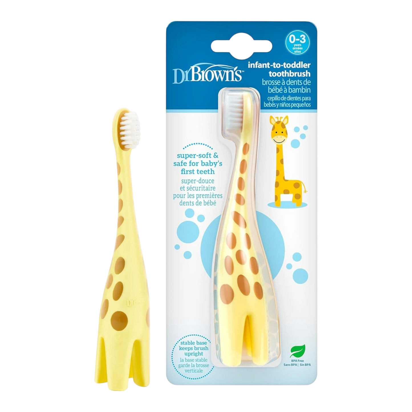 Dr. Brown's - Juego de cepillo de dientes para bebés a niños pequeños