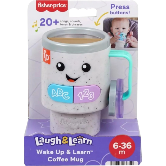 Fisher-Price Taza de café con luces y canciones educativas para bebés y niños