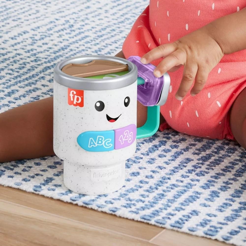 Fisher-Price Taza de café con luces y canciones educativas para bebés y niños