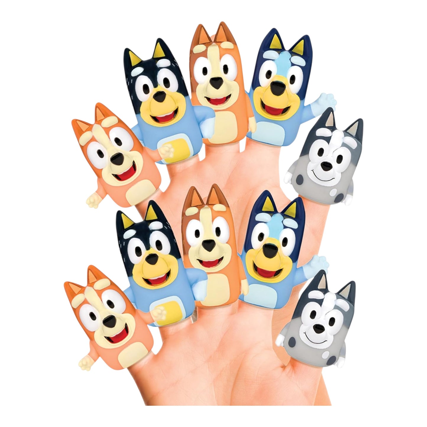 Bluey - Marionetas Titeres para dedos 10 unidades