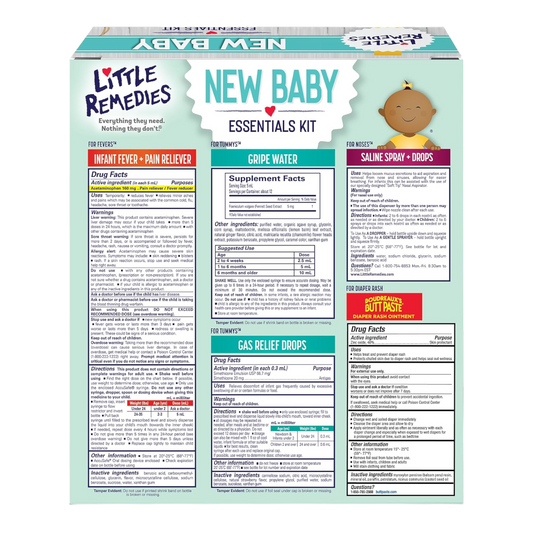 Kit Esenciales Nuevos para Bebés de Little Remedies