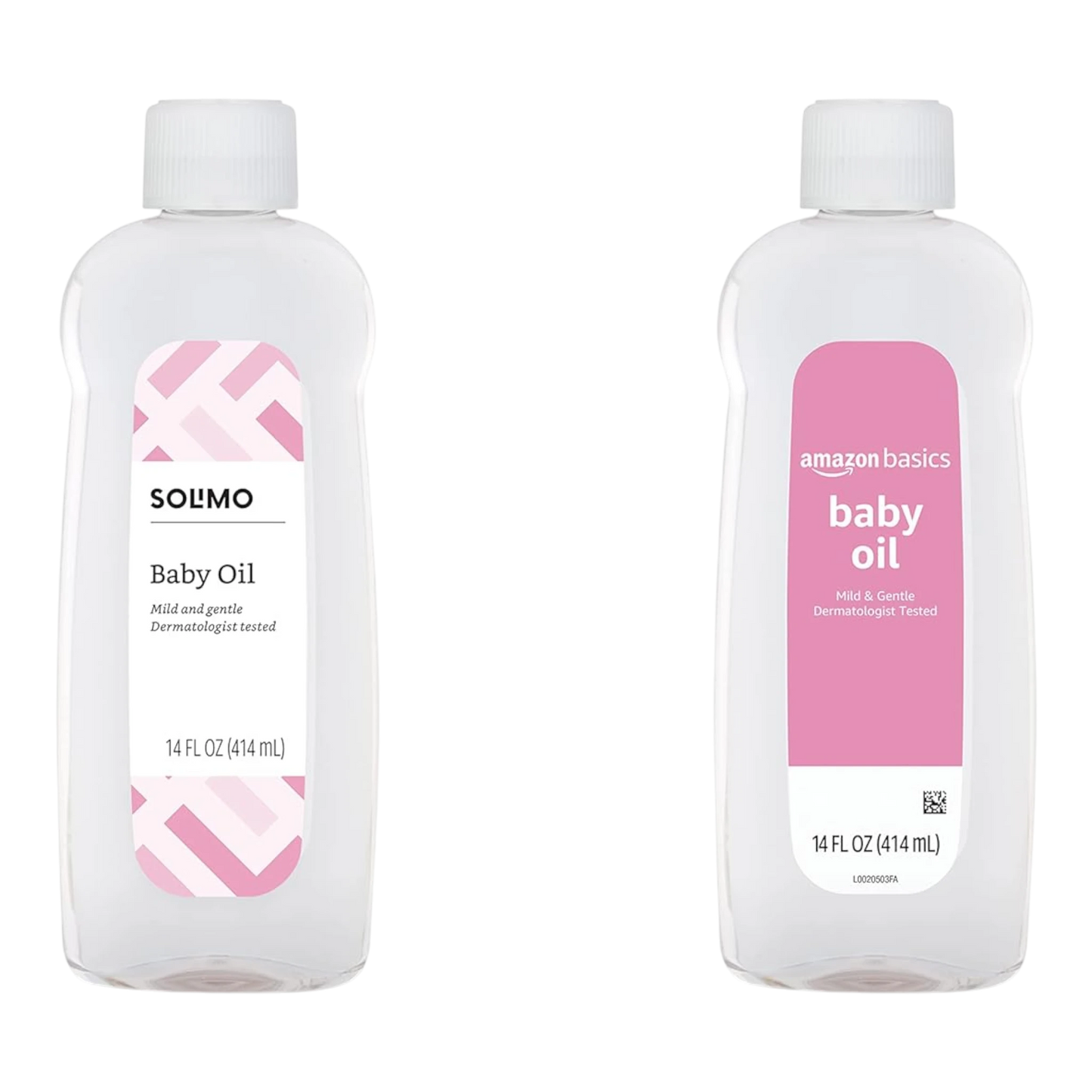 Amazon Basics Aceite para bebés, suave y suave, ligeramente perfumado, alivio de la piel seca