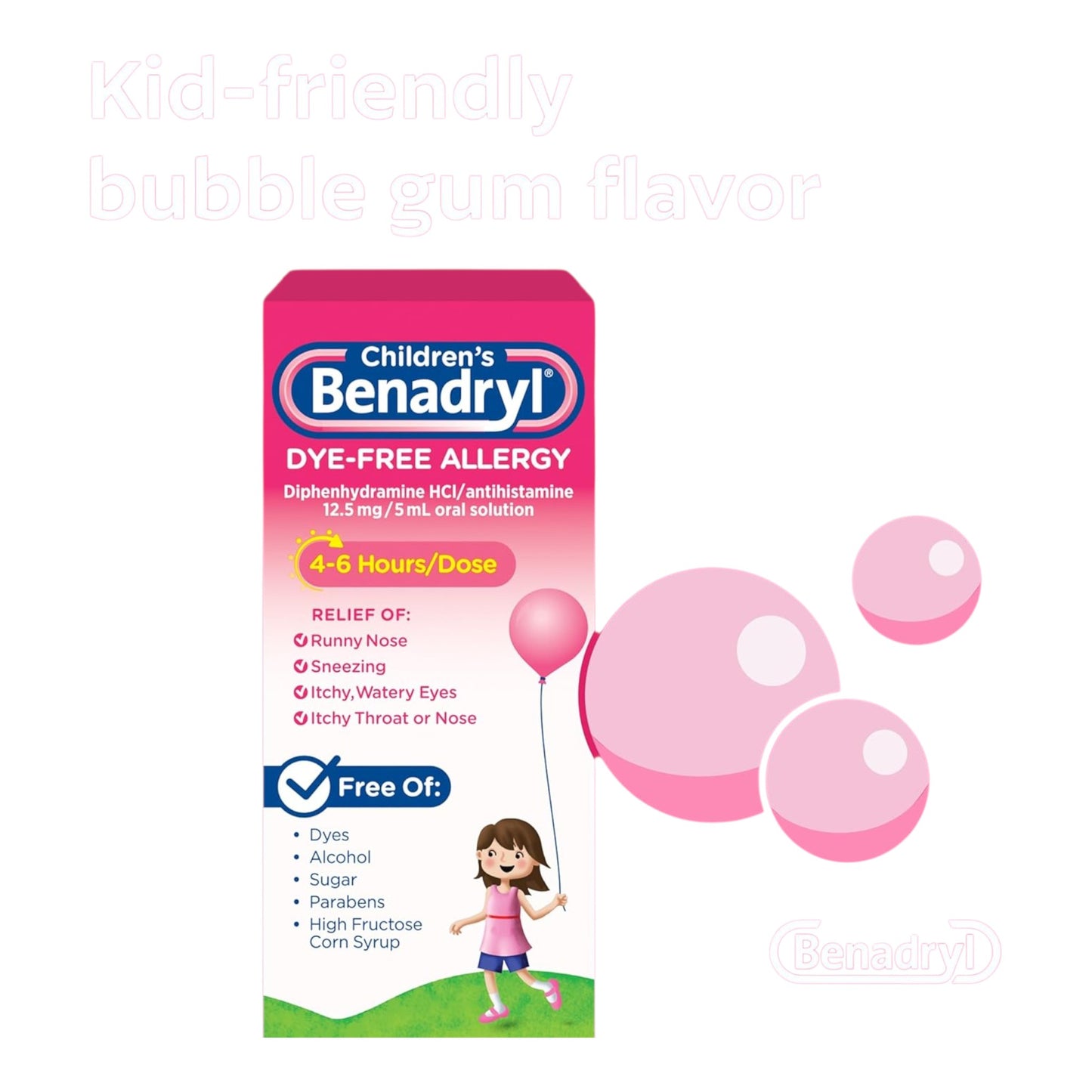 Anti alérgico Benadryl para niños