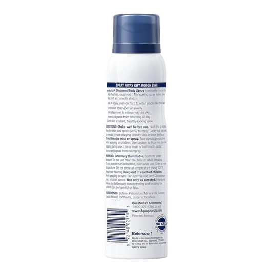 Aquaphor Aerosol corporal de ungüento Hidrata y cura la piel seca y áspera
