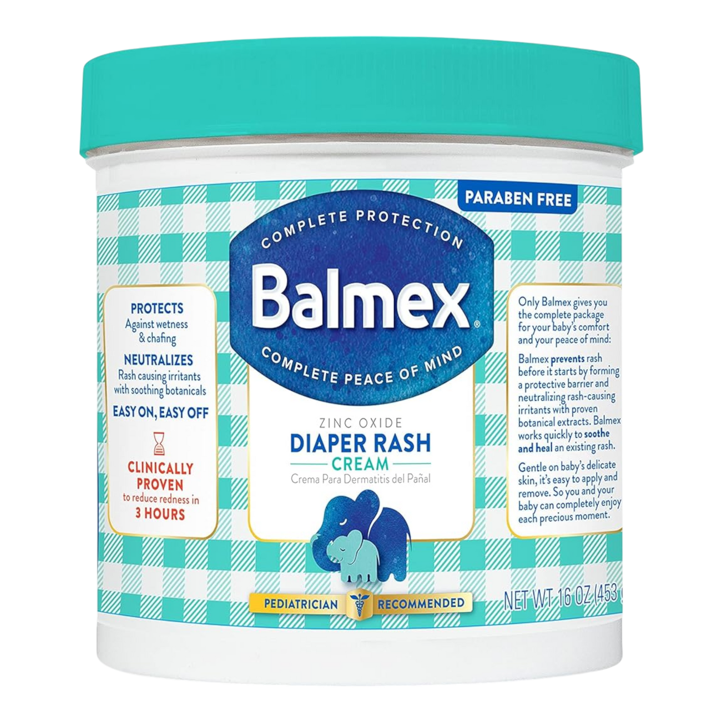 Balmex - Crema diaria contra el sarpullido del pañal para bebé