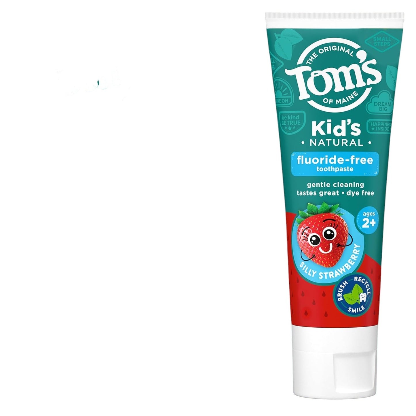 Tom's of Maine pasta de dientes para niños sin flúor, pasta de dientes natural