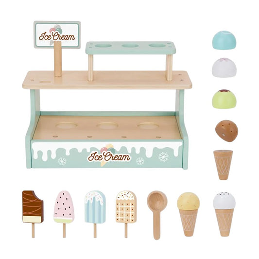 Juego de helado de madera Montessori