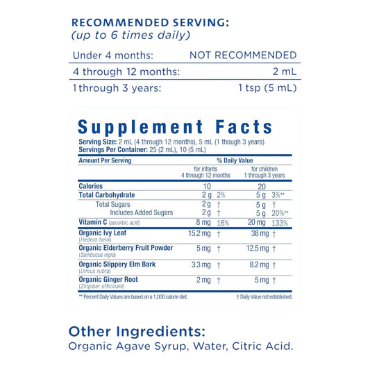 Mommy's Bliss Jarabe orgánico para la tos y moco para bebés