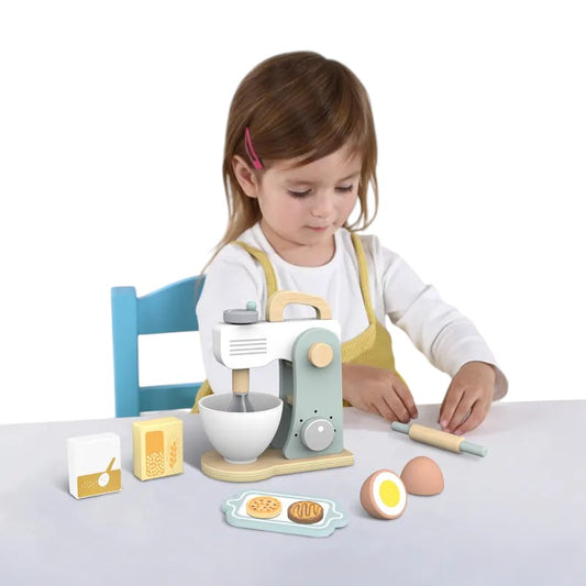 Juego de batidora de madera Montessori