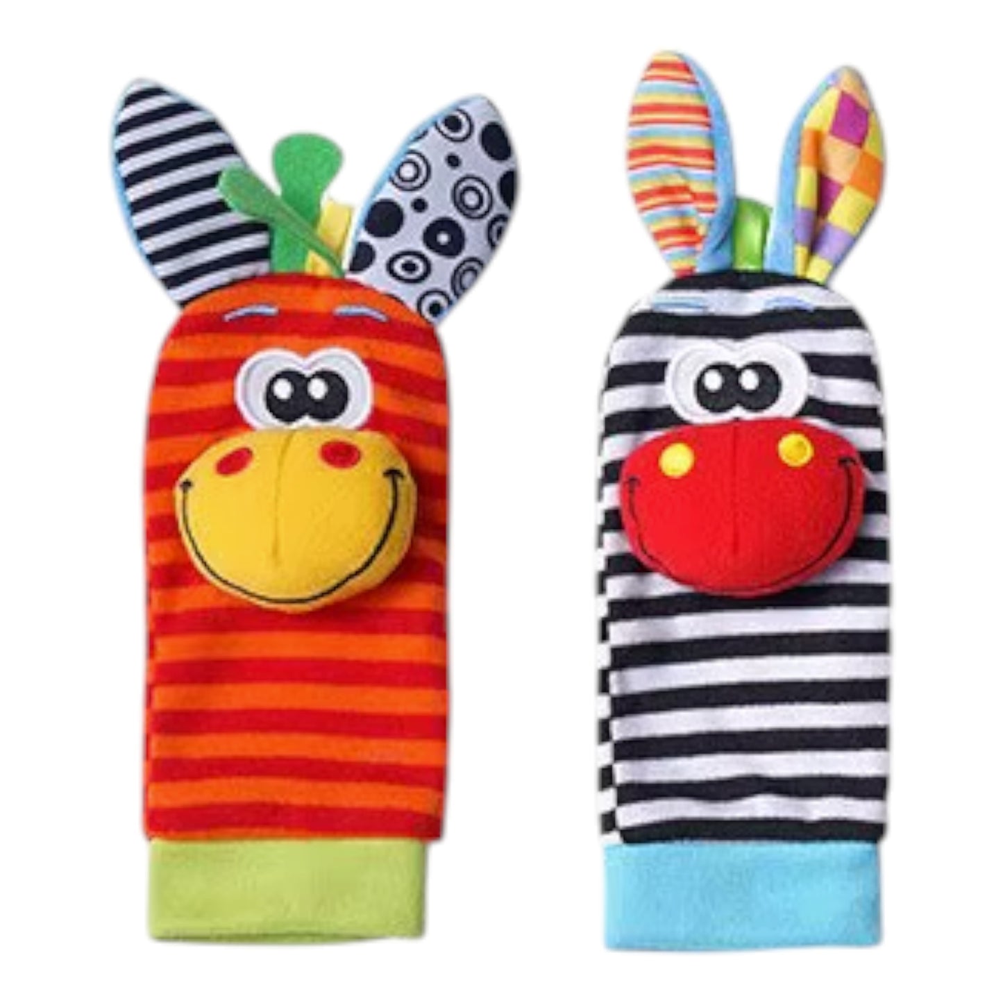 Set Calcetines Y Pulseras Estimulante Sonajero Bebe 4 Piezas