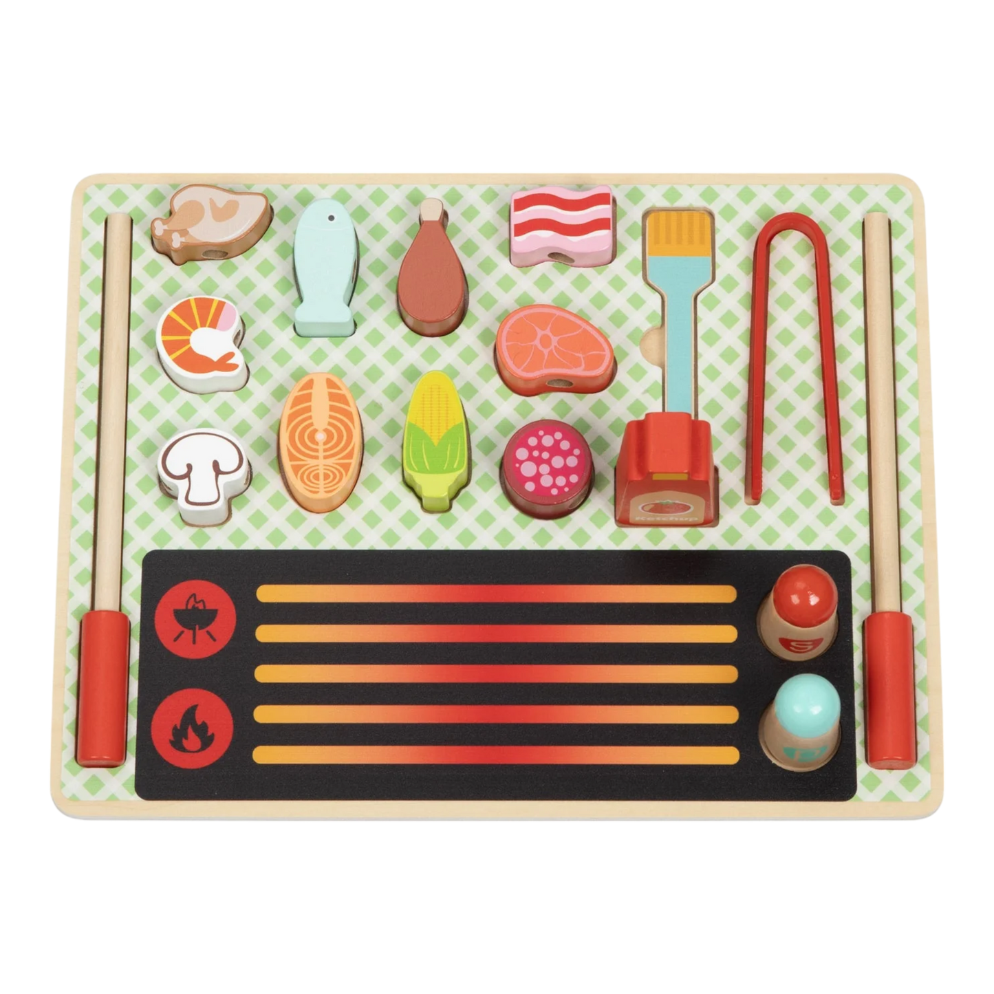 Juego de parrilla madera Montessori