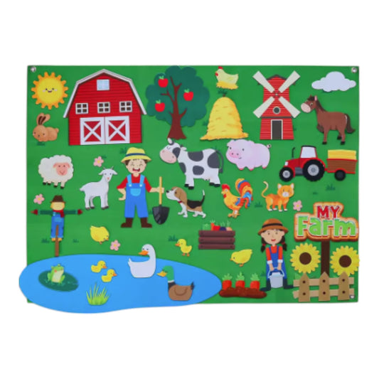 Juego de tablero para niños animales de granja, educación aprendizaje temprano