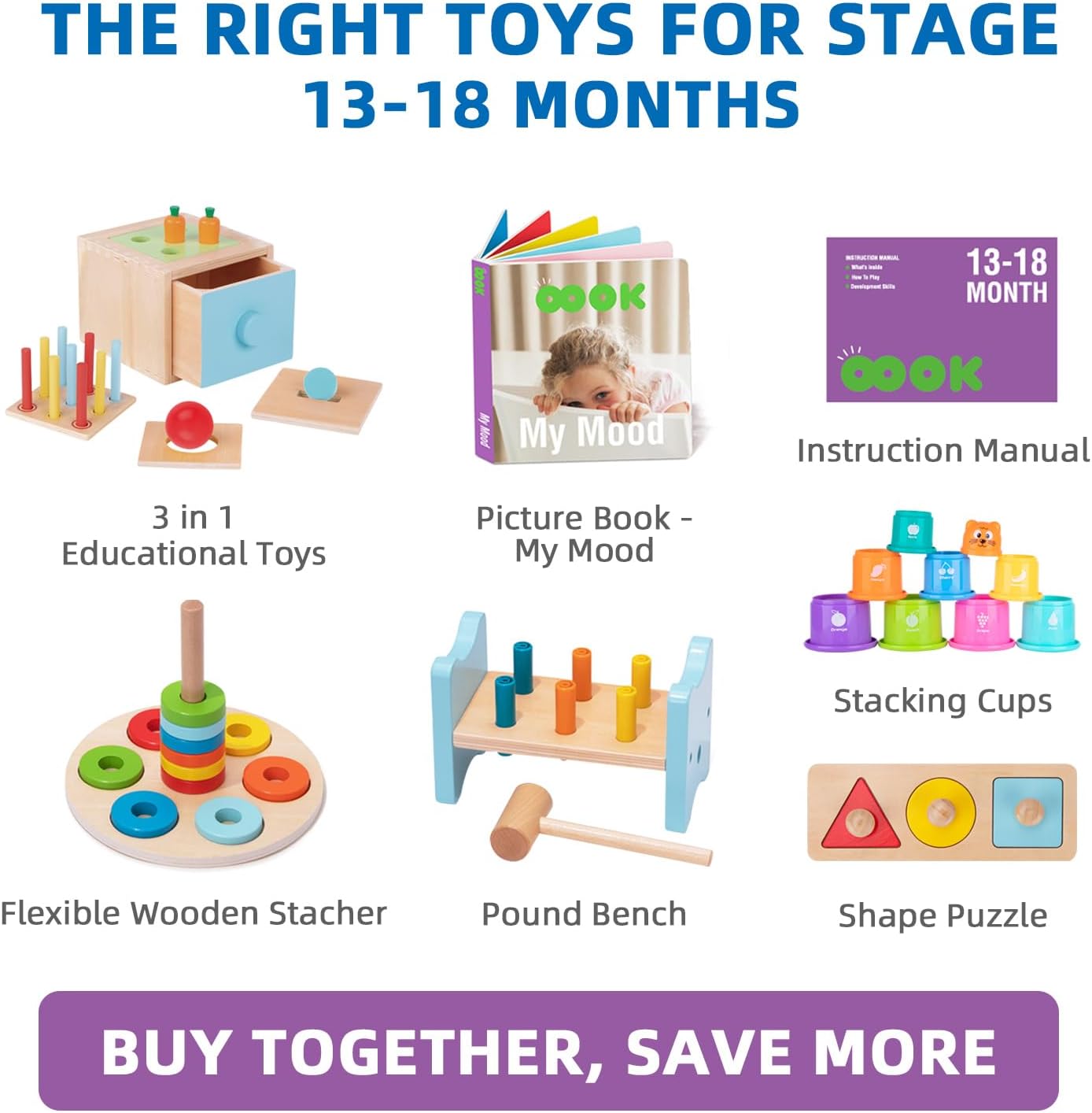 Caja educacional montessori 13 a 18 meses
