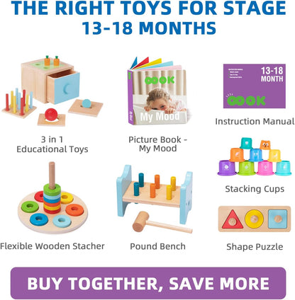 Caja educacional montessori 13 a 18 meses
