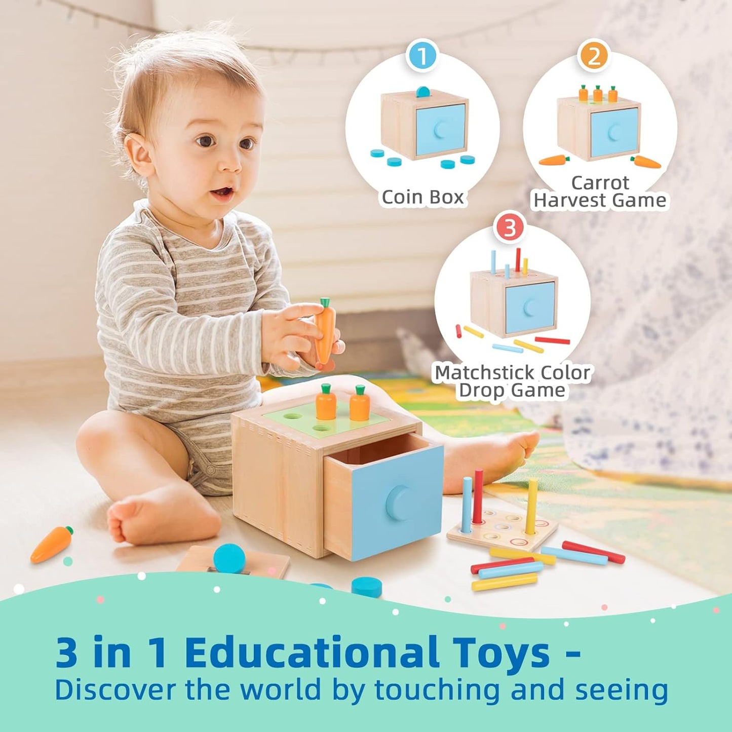 Caja educacional montessori 13 a 18 meses
