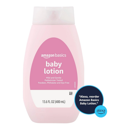 Amazon Basics Loción para bebé, suave y delicada, ligeramente perfumada