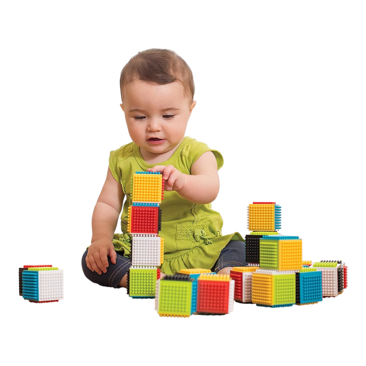 Infantino, Bloques para presionar y fijar para el desarrollo sensorial