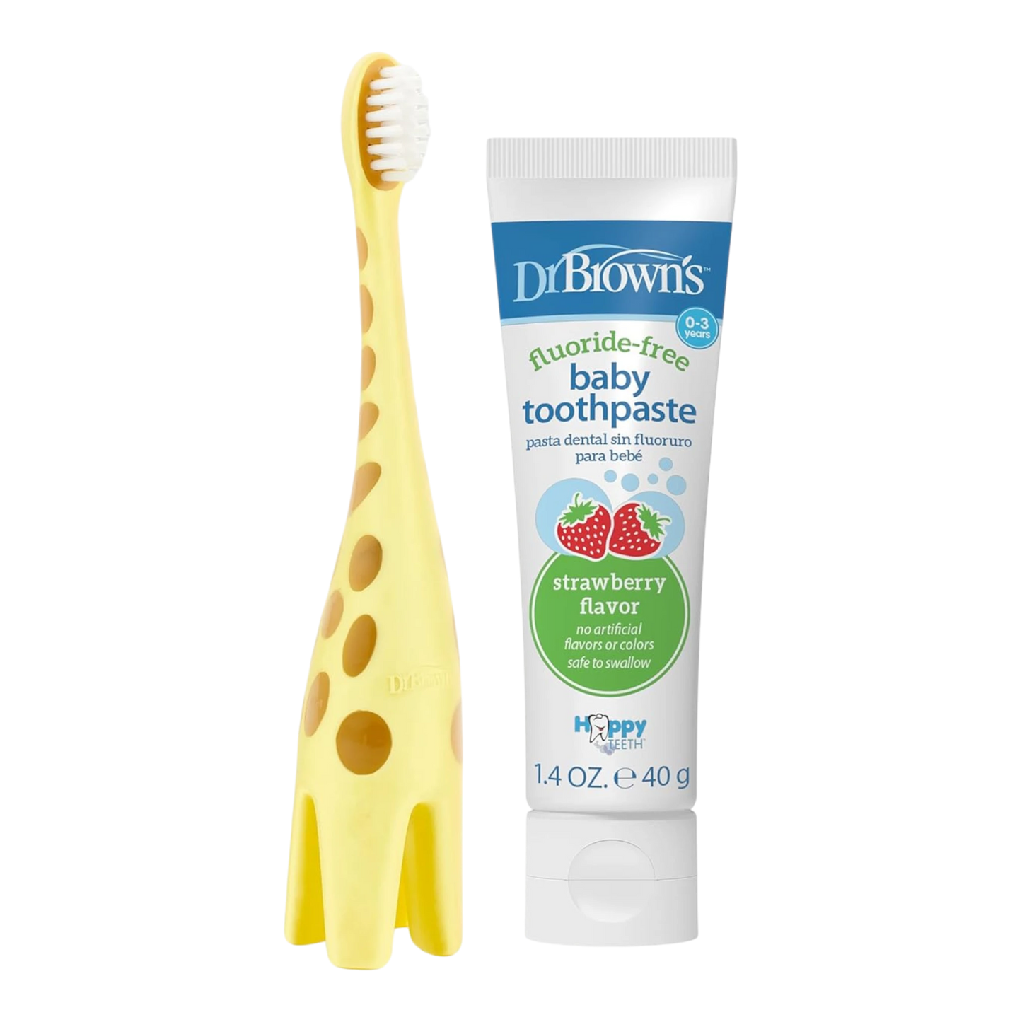 Dr. Brown's - Juego de cepillo de dientes para bebés a niños pequeños