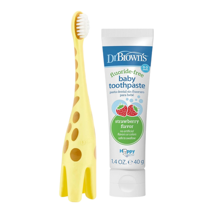 Dr. Brown's - Juego de cepillo de dientes para bebés a niños pequeños