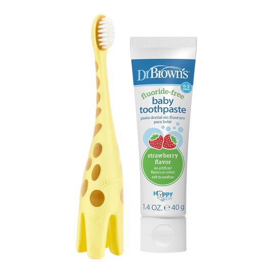 Dr. Brown's - Juego de cepillo de dientes para bebés a niños pequeños