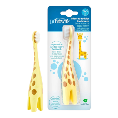 Dr. Brown's - Juego de cepillo de dientes para bebés a niños pequeños