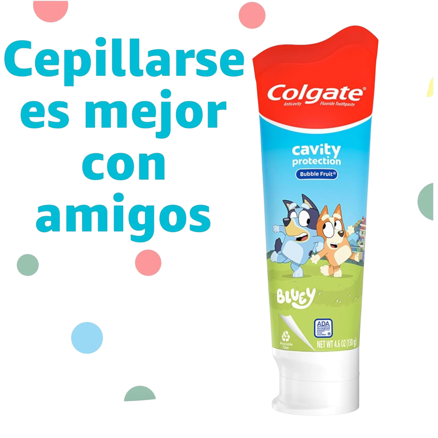 Colgate Pasta de dientes Bluey para niños con flúor