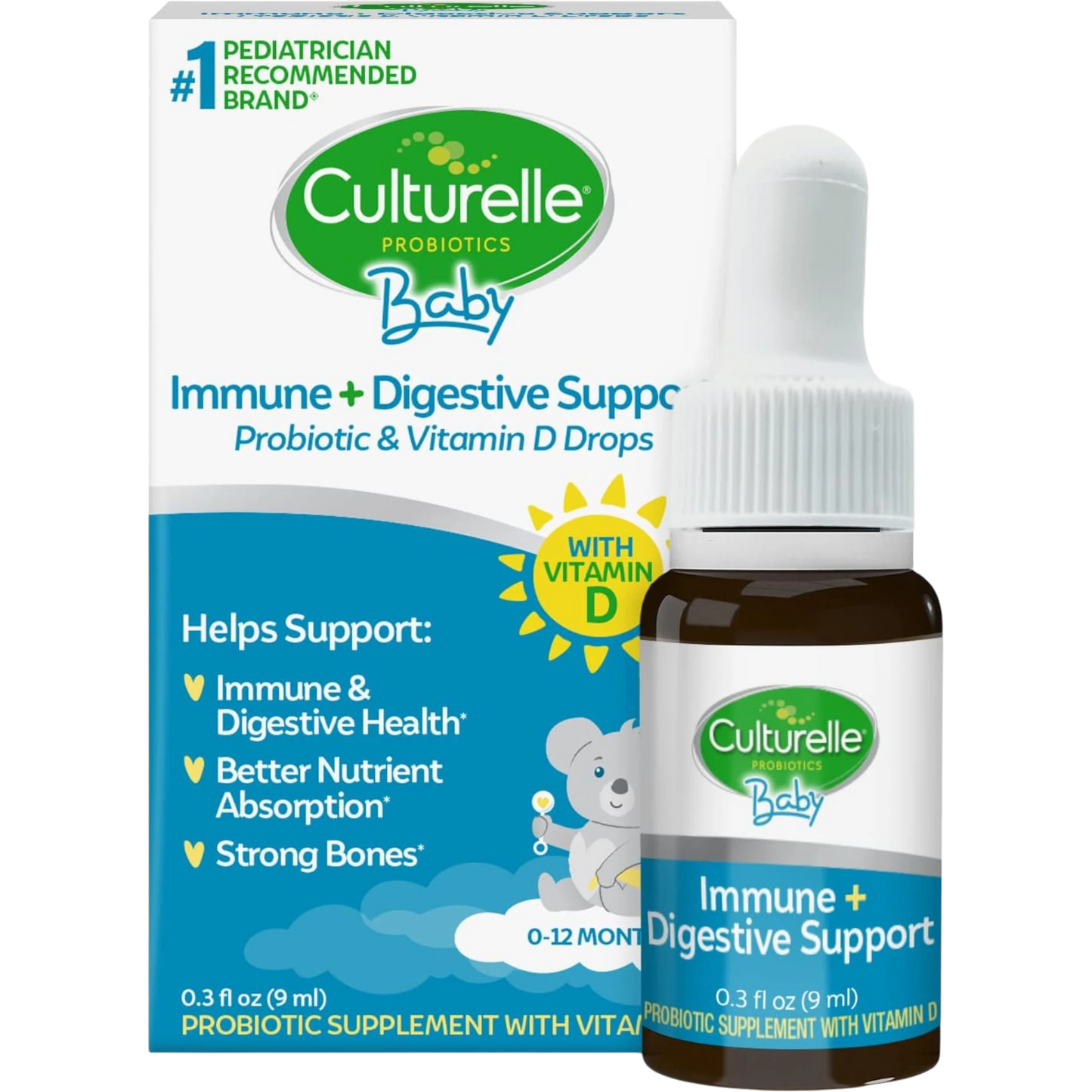 Culturelle Gotas probióticas para bebés más vitamina D