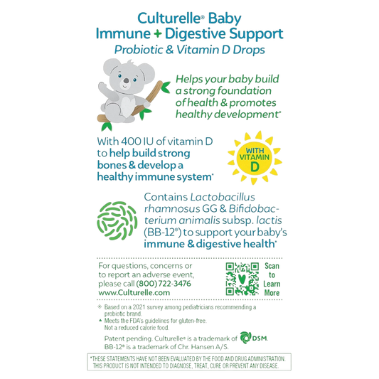 Culturelle Gotas probióticas para bebés más vitamina D