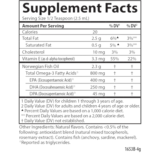 Carlson - El Mejor Aceite de Pescado para Niños, 800 mg de Omega-3
