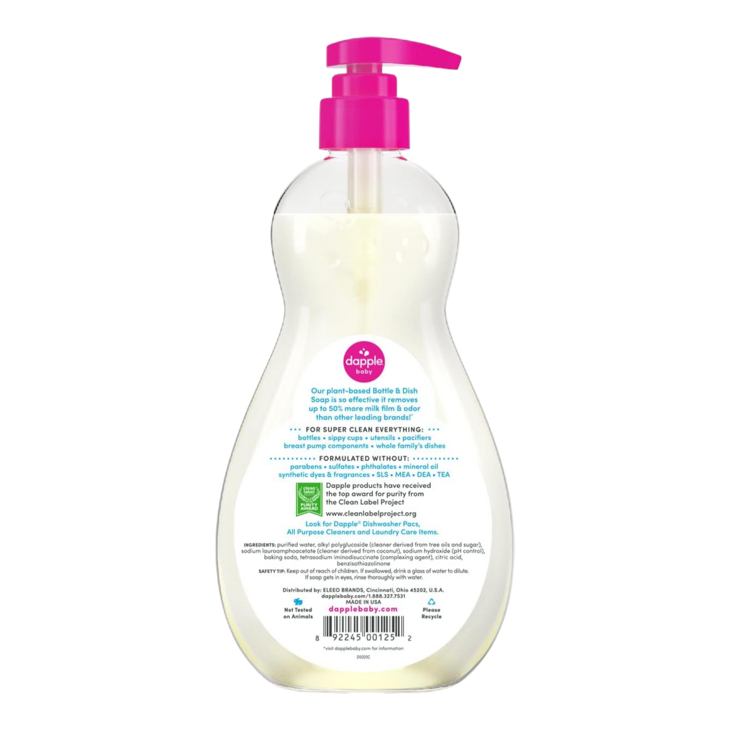 Dapple Jabón para teteros de Bebé Jabón Hipoalergénico