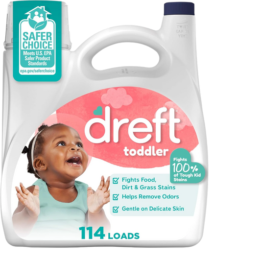 Dreft Detergente líquido activo para ropa de bebé etapa 2, 114 cargas
