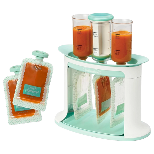 Infantino estación de compresión para prepara compotas, snack, puré