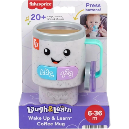 Fisher-Price Taza de café con luces y canciones educativas para bebés y niños