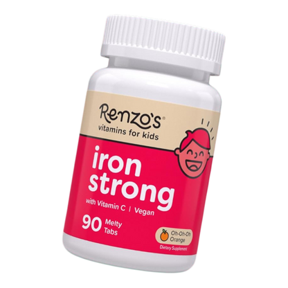 Renzo's Hierro Iron Strong sin azucar, tabletas masticables