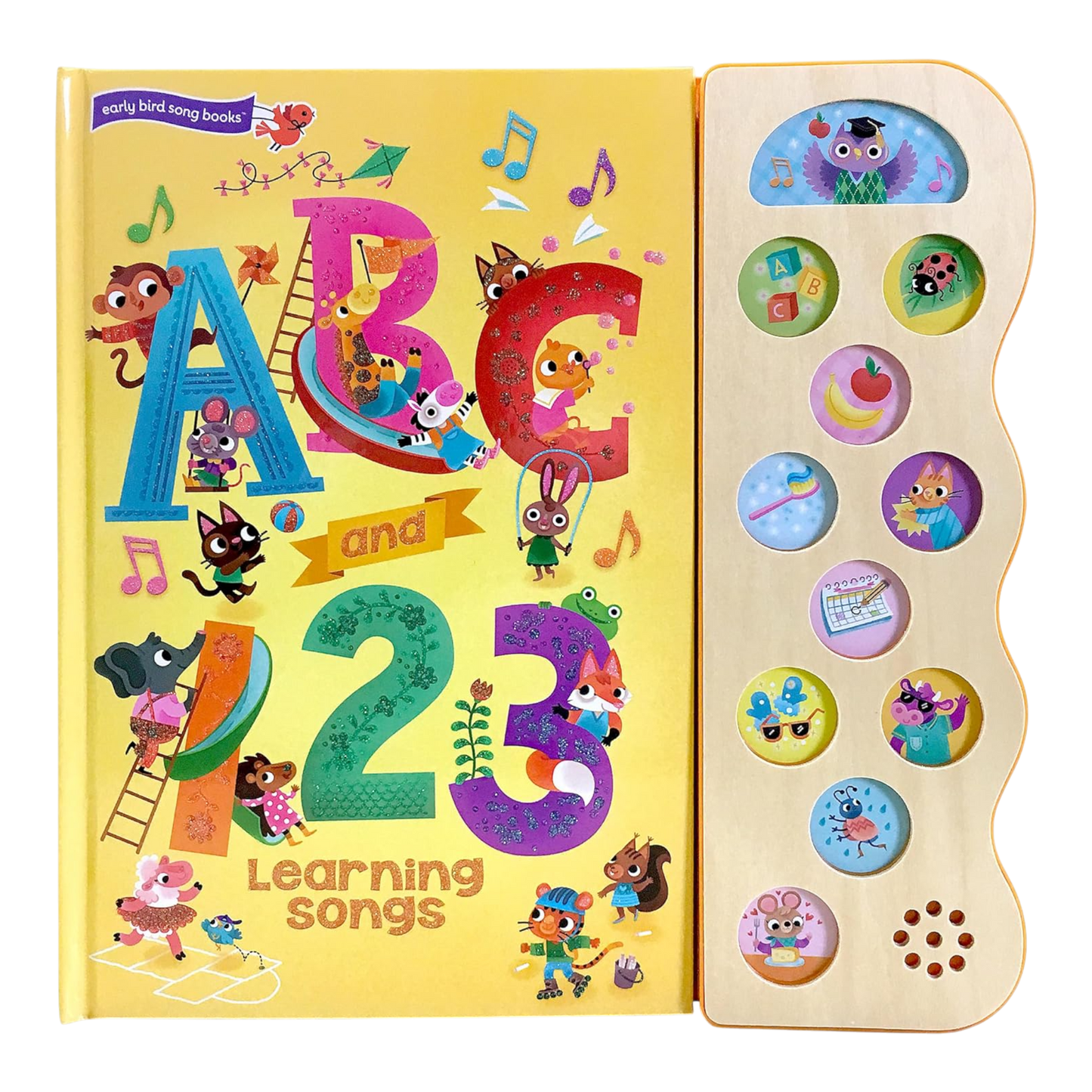 Canciones de aprendizaje ABC y 123: Libro interactivo de sonidos para niños - Ingles
