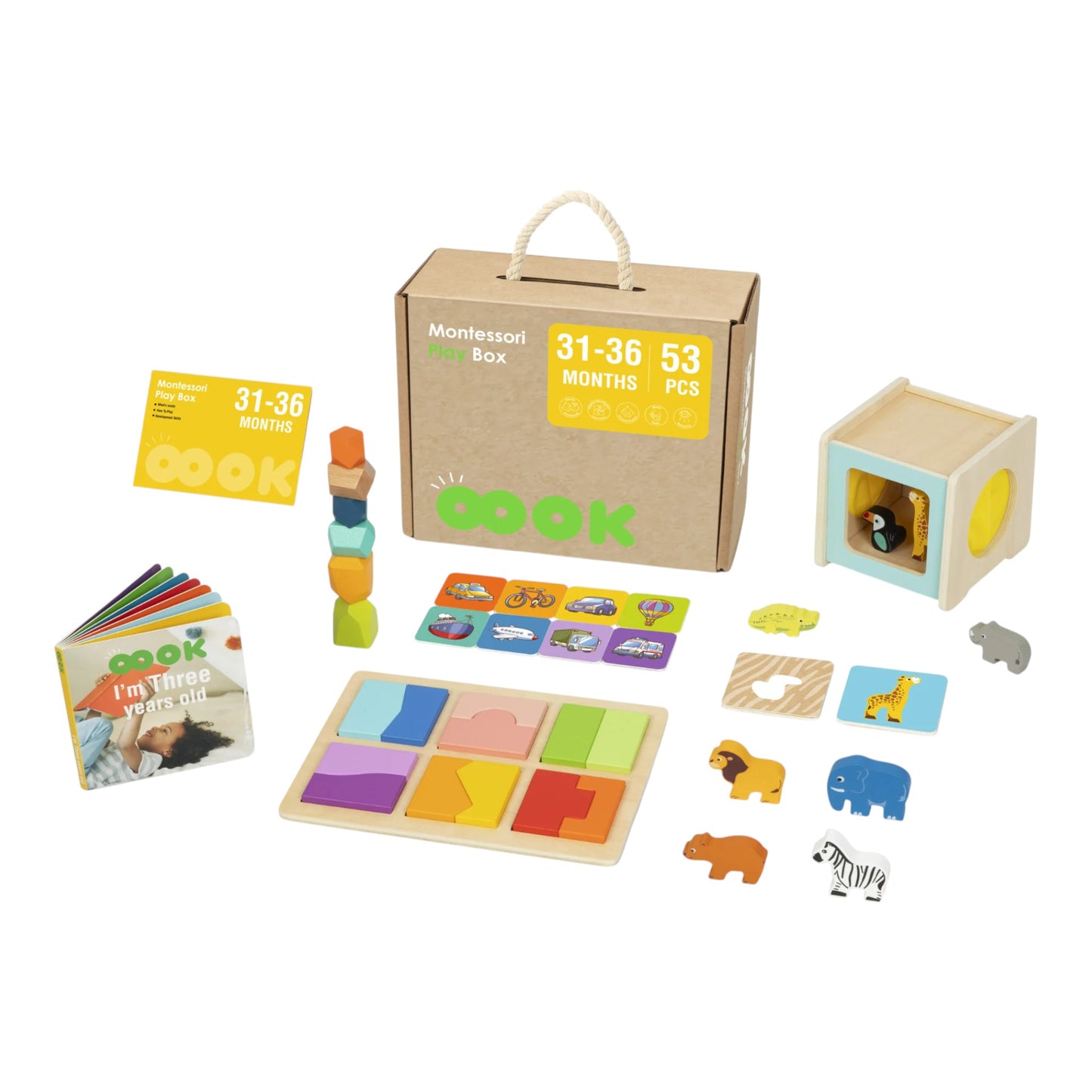 Caja educacional montessori 31 a 36 meses