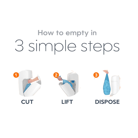 Papelera contenedora pañales sucios con tecnología antiolor Playtex, de Diaper Genie, Blanco