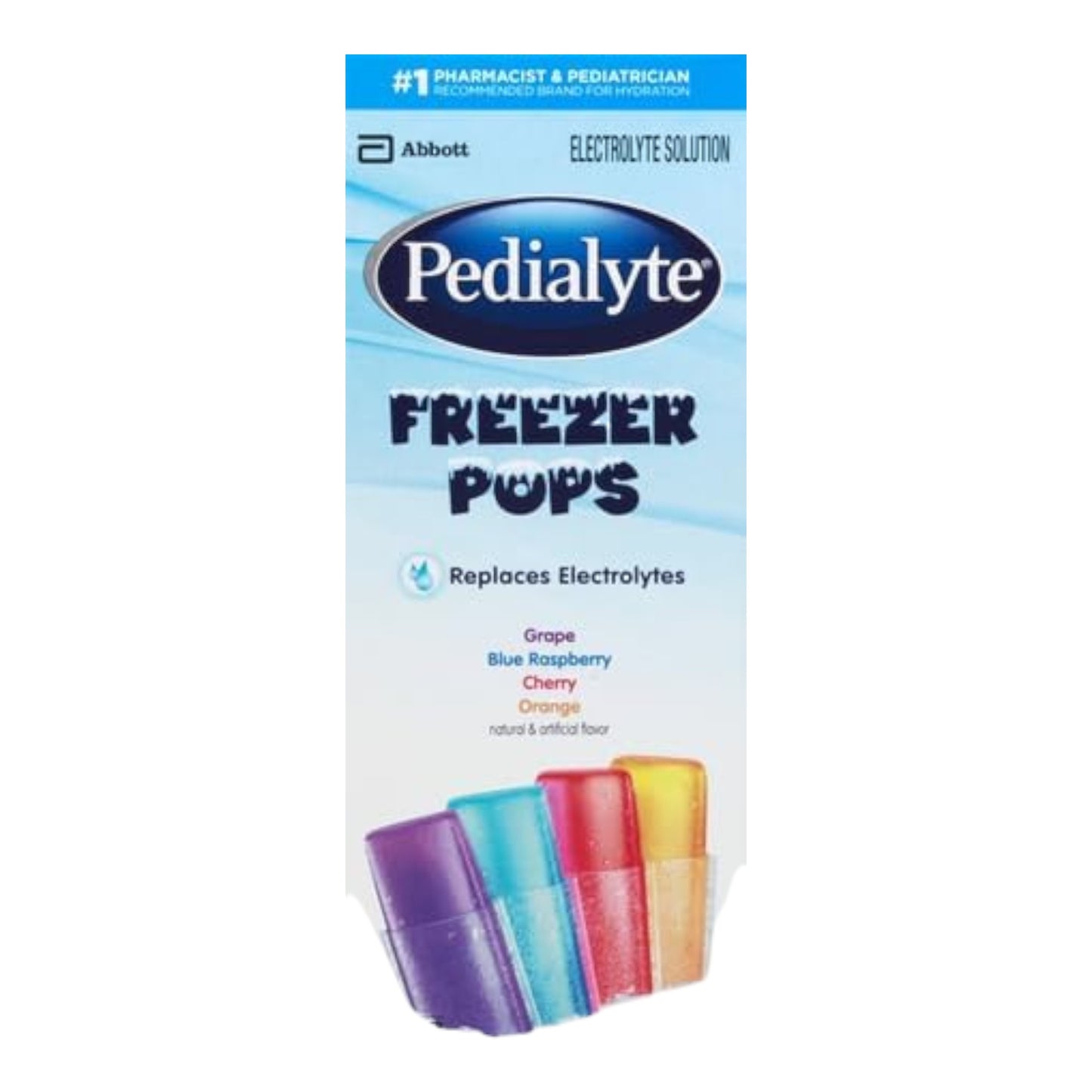 Paletas de Pedialyte para congelador, varios sabores, 2.1onzas, 16 cantidades