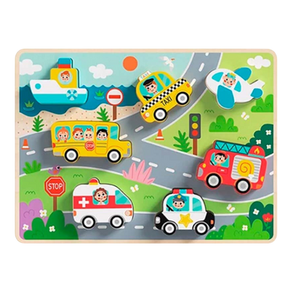 Puzzle de Encaje Transporte 10 Piezas