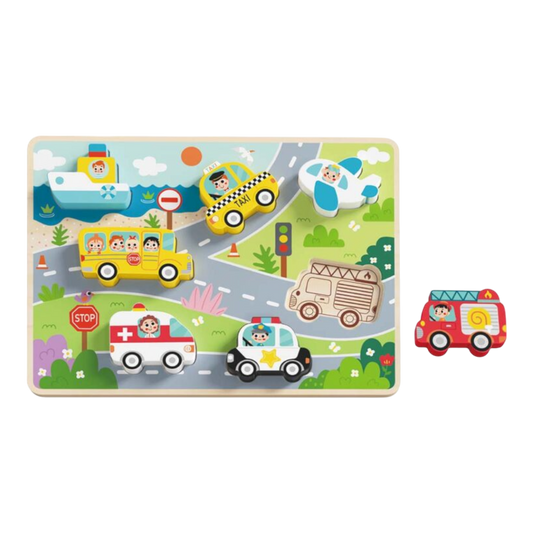 Puzzle de Encaje Transporte 10 Piezas