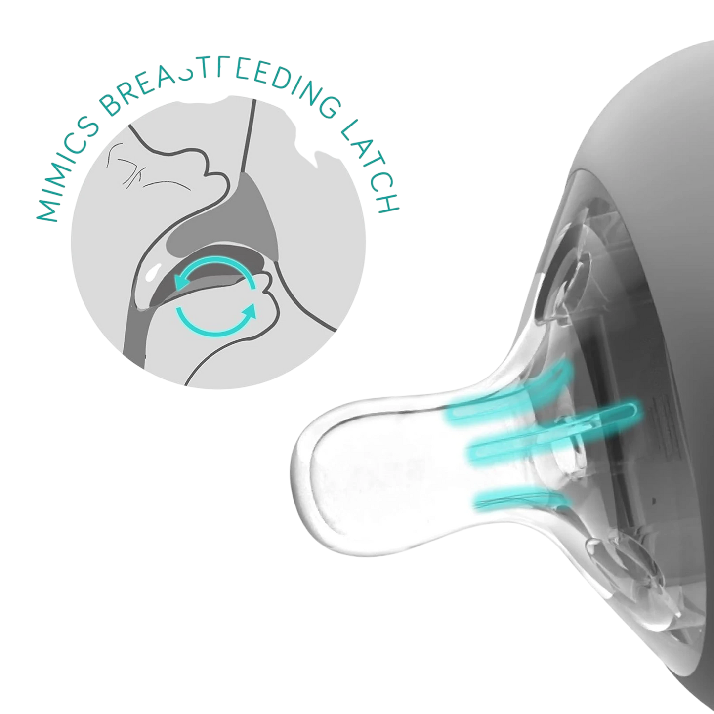 Nanobebe Flexy - Biberón de silicona para bebé, anti-cólico, paquete de 2, salvia, 5 onzas