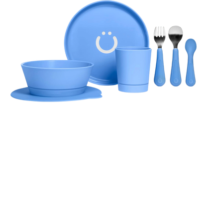 Ubbi Juego de alimentación para niños pequeños no tóxico de grado alimenticio