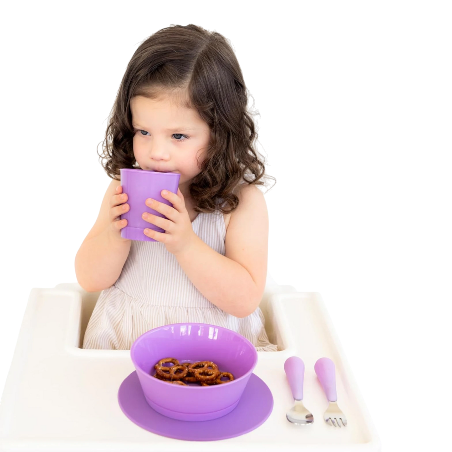 Ubbi Juego de alimentación para niños pequeños no tóxico de grado alimenticio