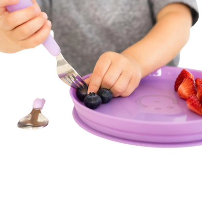 Ubbi Juego de alimentación para niños pequeños no tóxico de grado alimenticio