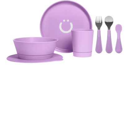 Ubbi Juego de alimentación para niños pequeños no tóxico de grado alimenticio