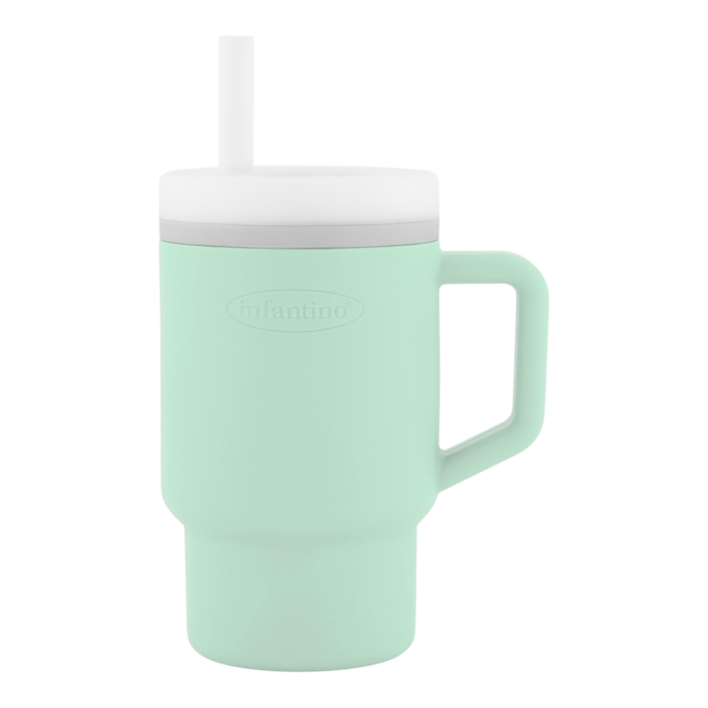 Infantino Mi primer vaso, con pajita y asa, taza antiderrame para bebé