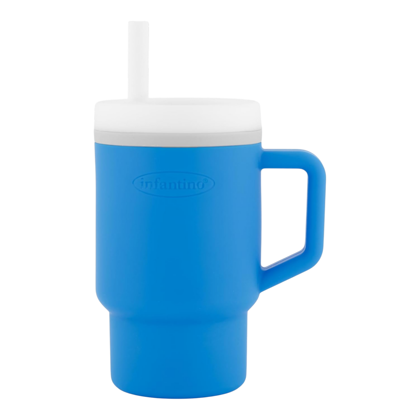 Infantino Mi primer vaso, con pajita y asa, taza antiderrame para bebé