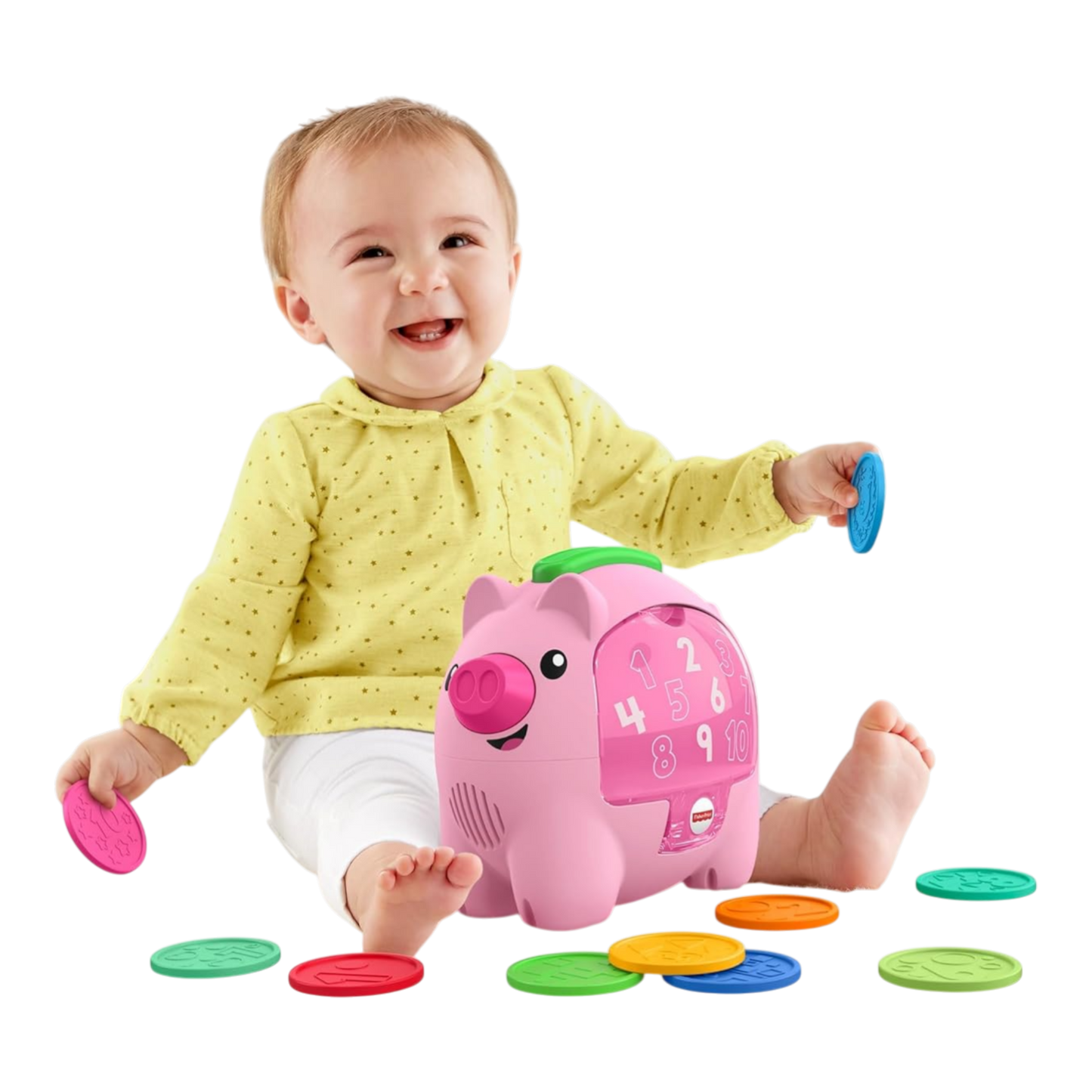 Alcancía de cochinito Fisher-Price Laugh & Learn Count & Rumble